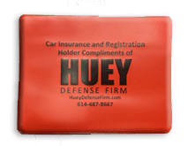 document holder from Huey Defense Firm.